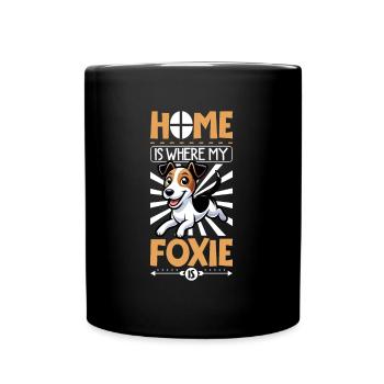Zuhause - Glatthaar-Foxterrier - Tasse einfarbig - Schwarz - Vorne
