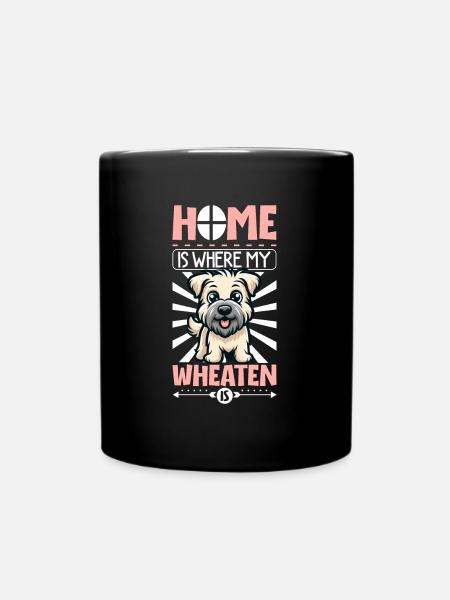 Zuhause - Irish Soft Coated Wheaten Terrier - Tasse einfarbig - Schwarz