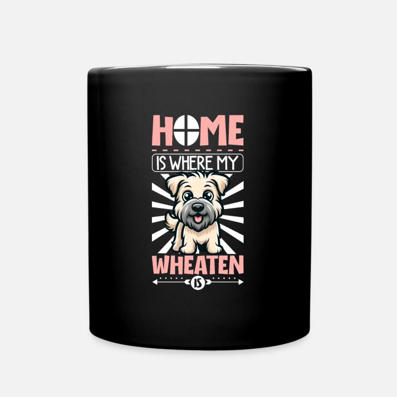 Zuhause - Irish Soft Coated Wheaten Terrier - Tasse einfarbig - Schwarz