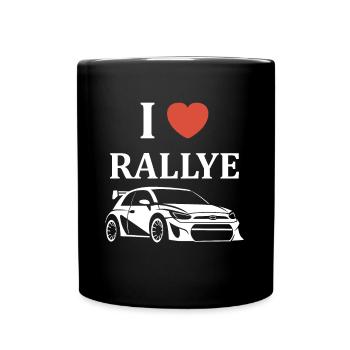 Humour pilote de rallye - Mug uni - noir - Devant