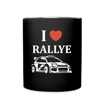 Humour pilote de rallye - Mug uni - noir - Devant