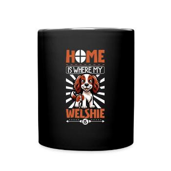 Home - Welsh Springer Spaniel - Full Colour Mug - black - Front
