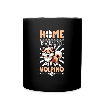 Home - Volpino Italiano - Full Colour Mug - black - Front
