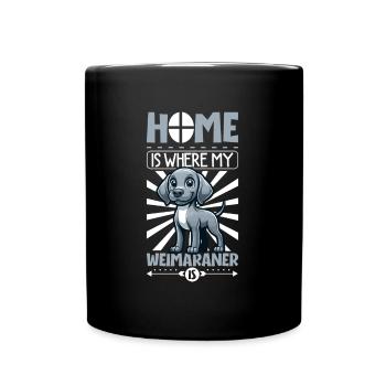 Accueil - Braque de Weimar - Mug uni - noir - Devant