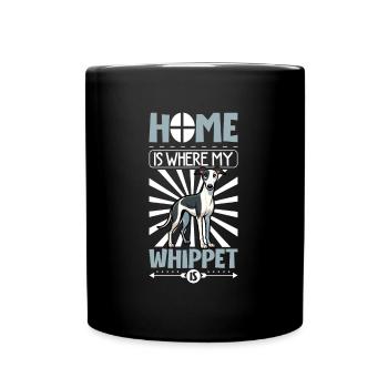 Home - Whippet - Full Colour Mug - black - Front
