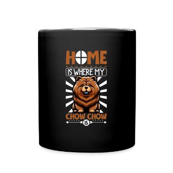 Zuhause - Chow Chow - Tasse einfarbig - Schwarz - Vorne