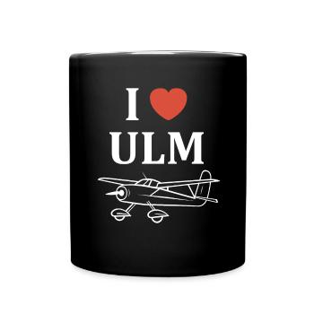 Ich liebe Ulm - Tasse einfarbig - Schwarz - Vorne