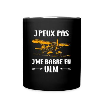 Avion Humour ulm - Mug uni - noir - Devant