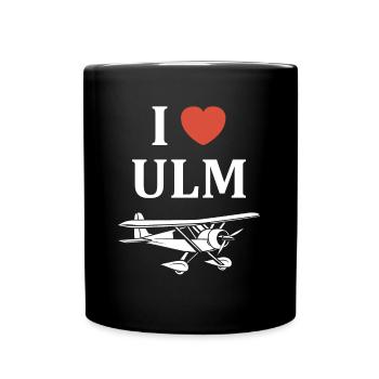 Ich liebe Ulm - Tasse einfarbig - Schwarz - Vorne