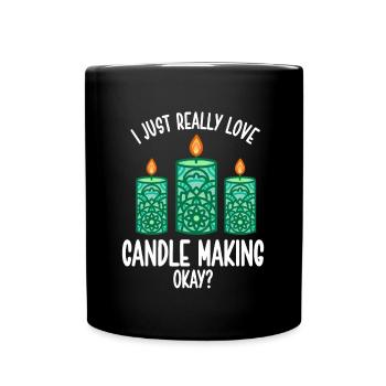 Candle Maker Candle Making - Full Colour Mug - black - Front