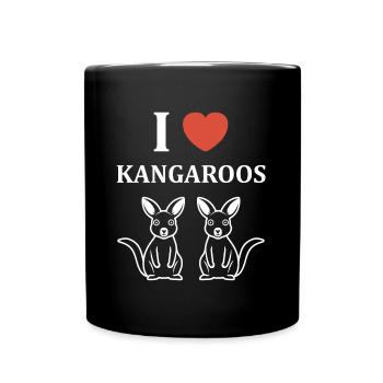Humour petit kangourou - Mug uni - noir - Devant