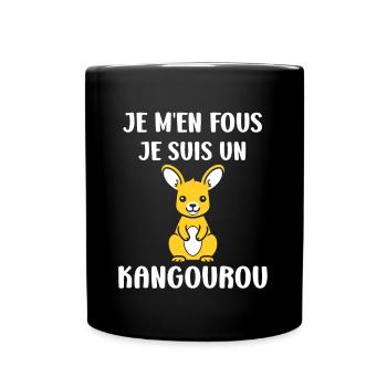 Humour petit kangourou - Mug uni - noir - Devant