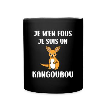 Humour petit kangourou - Mug uni - noir - Devant