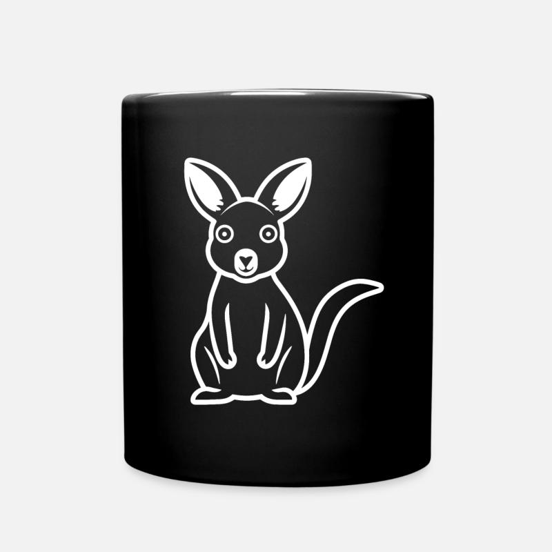 Känguru - Tasse einfarbig - Schwarz