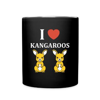 Humour petit kangourou - Mug uni - noir - Devant