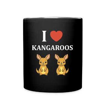 Humour petit kangourou - Mug uni - noir - Devant