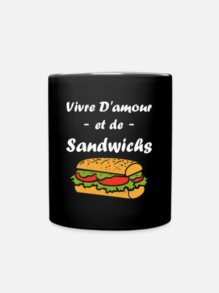 Humour sandwich - Mug uni - noir