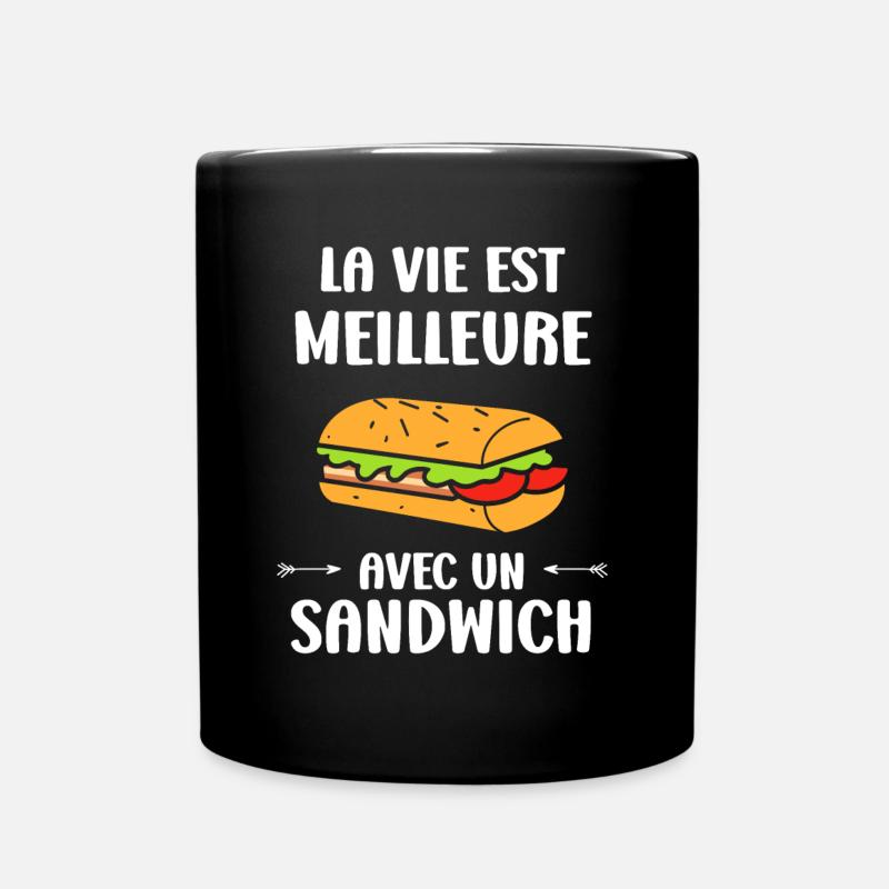 Humour sandwich - Mug uni - noir