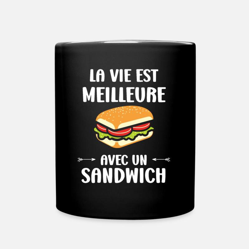 Humour sandwich - Mug uni - noir