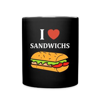 Humour sandwich - Mug uni - noir - Devant