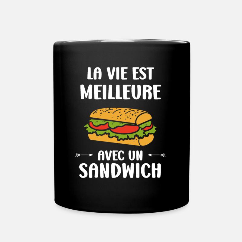 Humour sandwich - Mug uni - noir