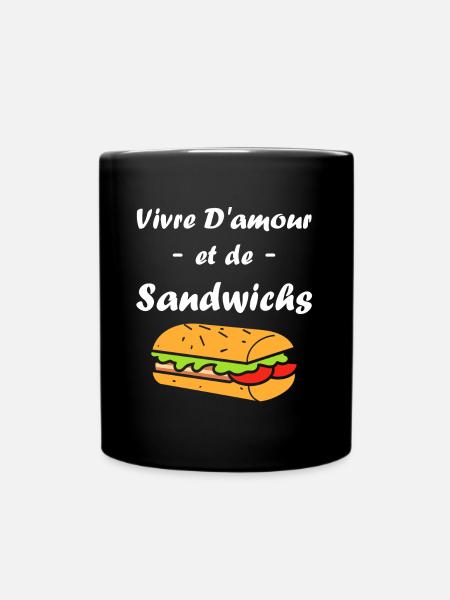 Humour sandwich - Mug uni - noir