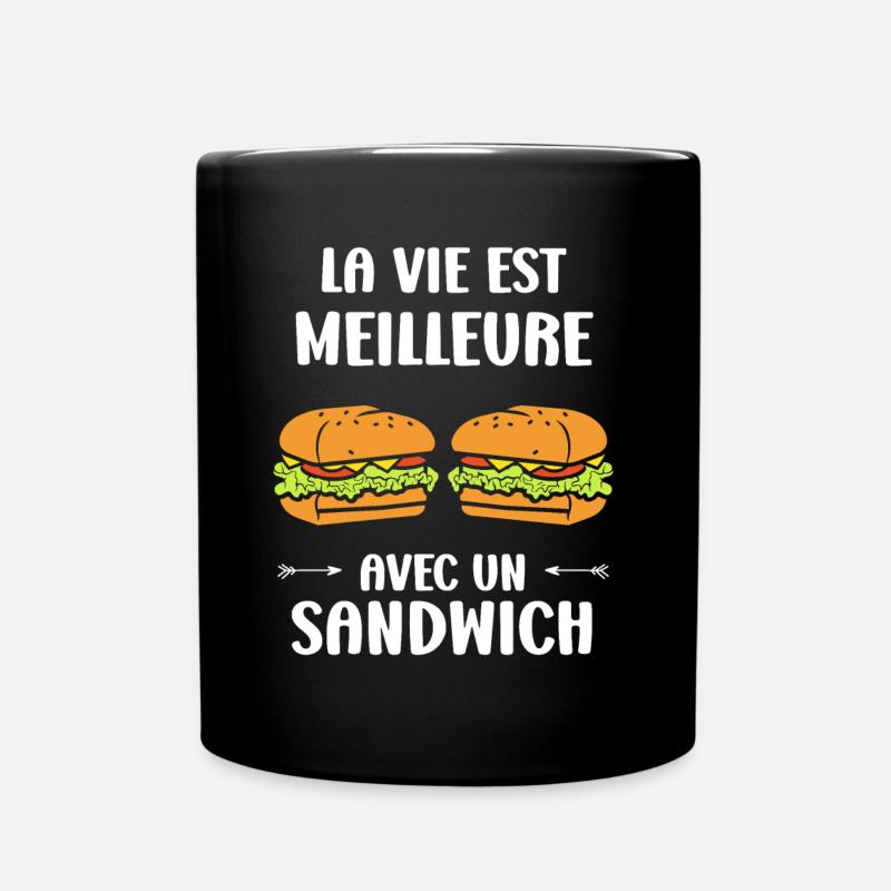 Humour sandwich - Mug uni - noir