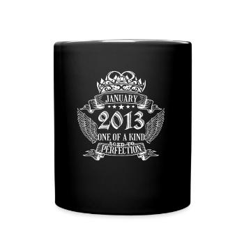 One of a Kind January 2013 Birthday - Full Colour Mug - black - Front
