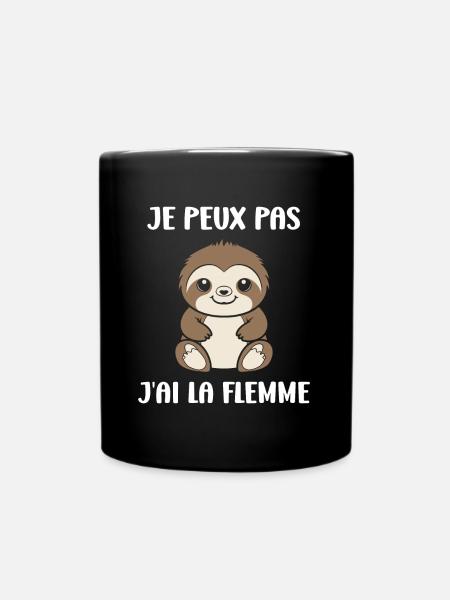 Animal humour paresseux - Mug uni - noir
