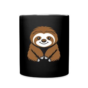Animal humour paresseux - Mug uni - noir - Devant