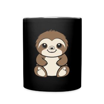 Animal humour paresseux - Mug uni - noir - Devant