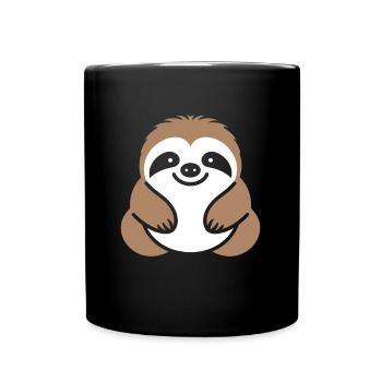 Animal humour paresseux - Mug uni - noir - Devant