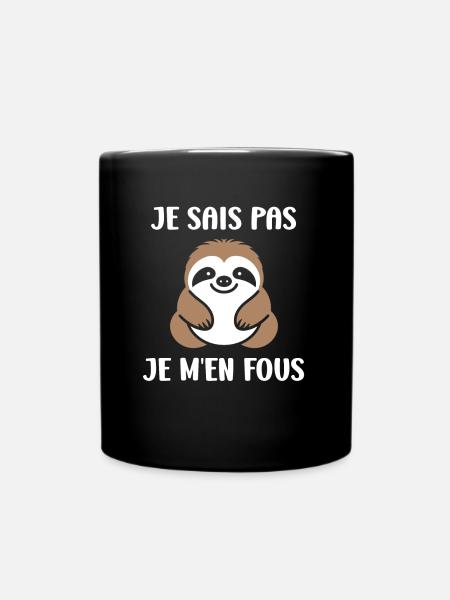 Animal humour paresseux - Mug uni - noir