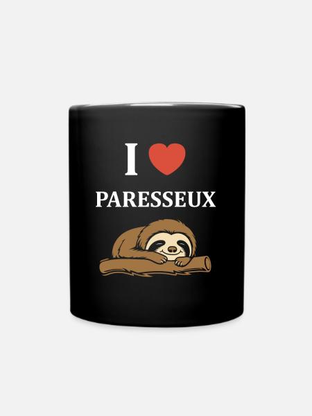 humour paresseux - Mug uni - noir
