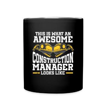 Construction Project Manager - Full Colour Mug - black - Front