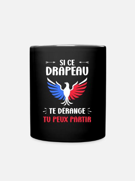 drapeau france patriote - Mug uni - noir