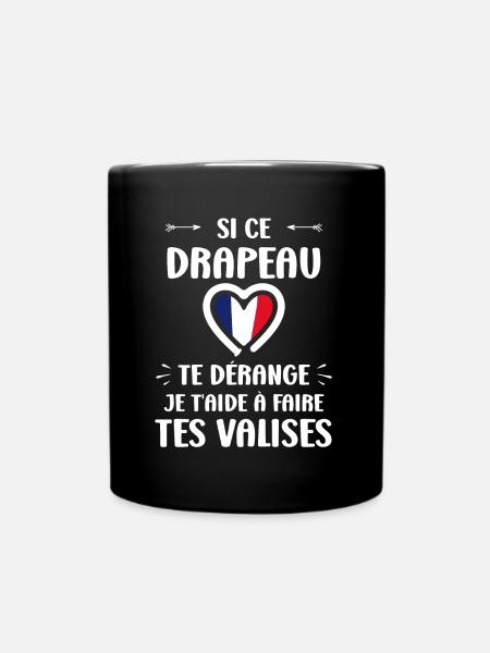 patriote drapeau france - Mug uni - noir