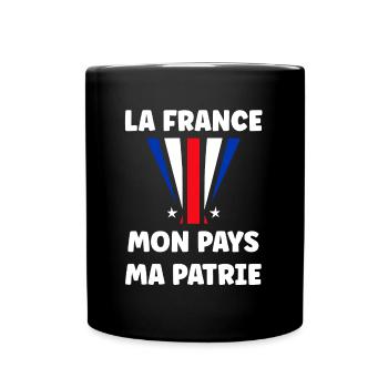 patriote la france mon pays ma patrie - Mug uni - noir - Devant