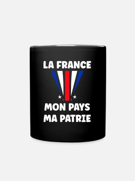 patriote la france mon pays ma patrie - Mug uni - noir