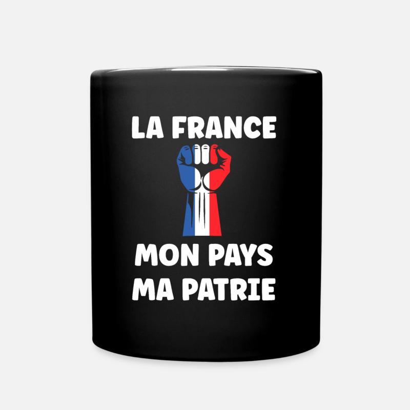 drapeau francais patriote - Mug uni - noir