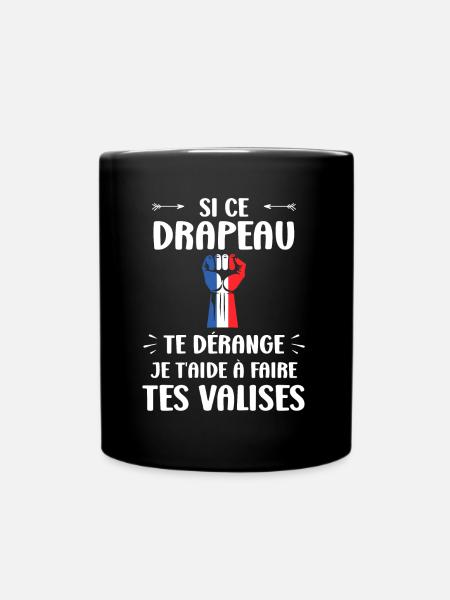 drapeau francais patriote - Mug uni - noir