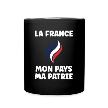patriote la france mon pays ma patrie - Mug uni - noir - Devant