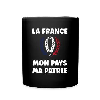 patriote la france mon mapys ma patrie - Mug uni - noir - Devant