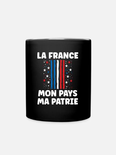 patriote la france mon mapys ma patrie - Mug uni - noir