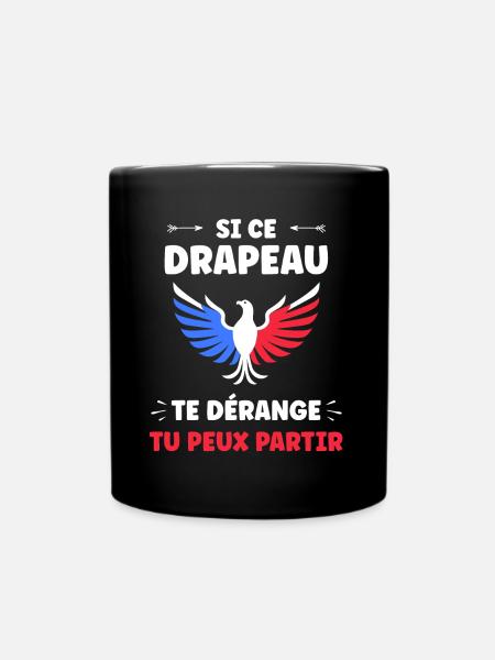 patriote drapeau france - Mug uni - noir