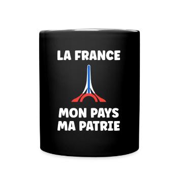 patriote la france mon pays ma patrie - Mug uni - noir - Devant