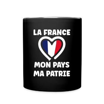 patriote la france mon mapys ma patrie - Mug uni - noir - Devant