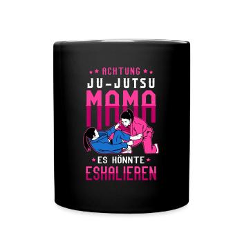 Kampfsport Kampfkunst Ju-Jutsu Mama - Tasse einfarbig - Schwarz - Vorne