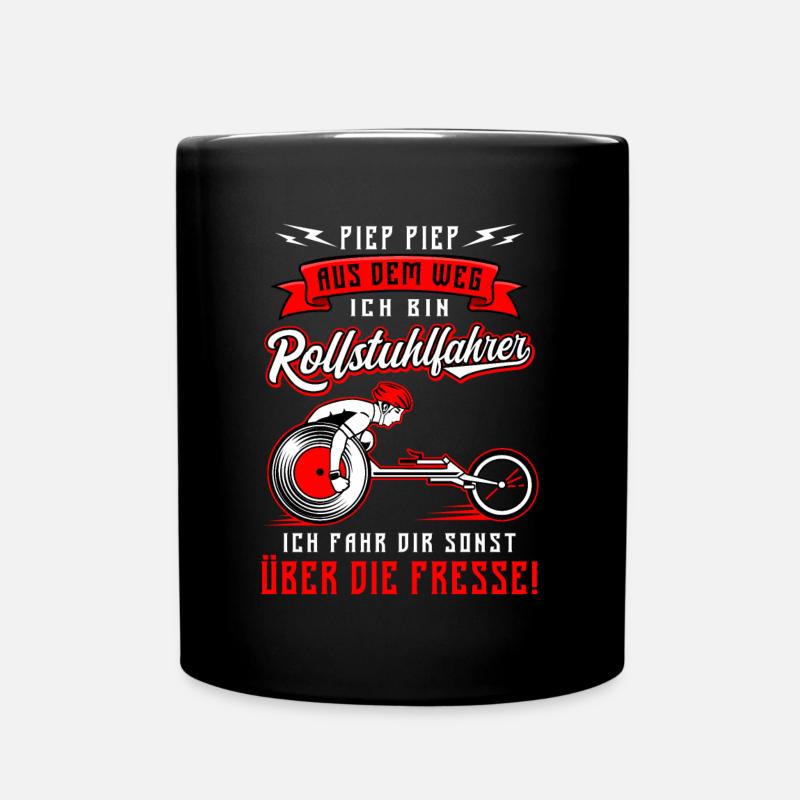 Rollifahrer Menschen Mit Behinderung Rollstuhl - Tasse einfarbig - Schwarz