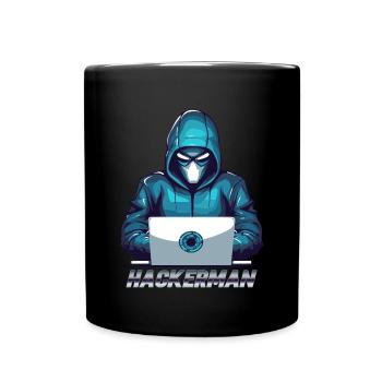 Hacker Meme Cyber Security Hacking Hackerman - Tasse einfarbig - Schwarz - Vorne